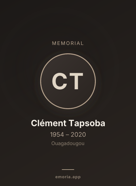 Memorial portrait of Clément Tapsoba