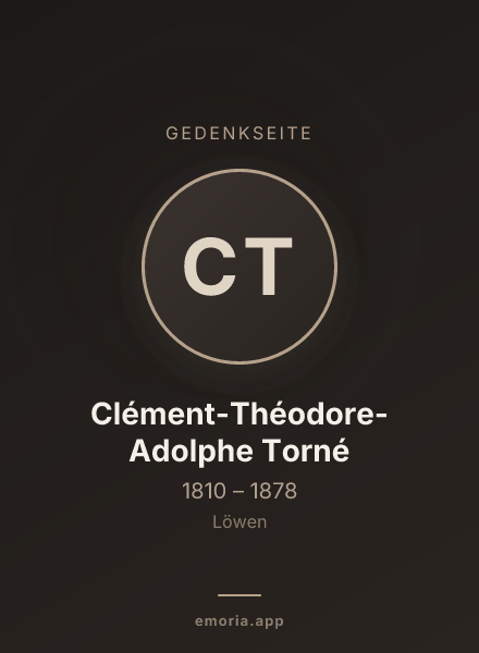 Gedenkportrait von Clément-Théodore-Adolphe Torné