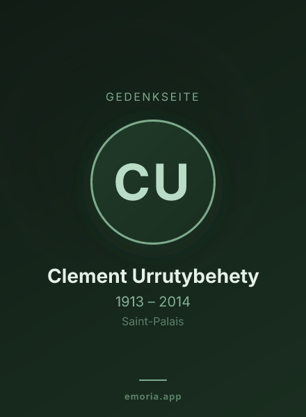 Gedenkportrait von Clement Urrutybehety