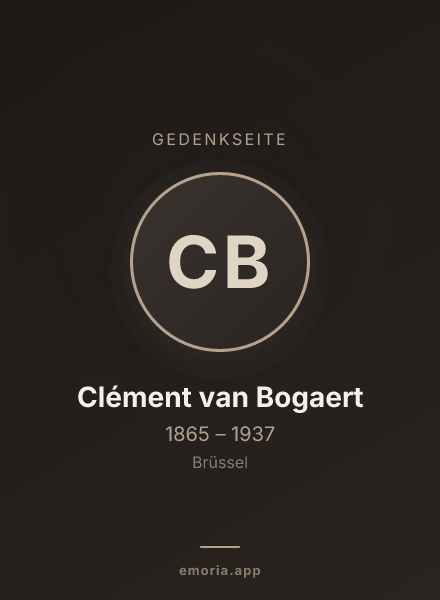 Gedenkportrait von Clément van Bogaert
