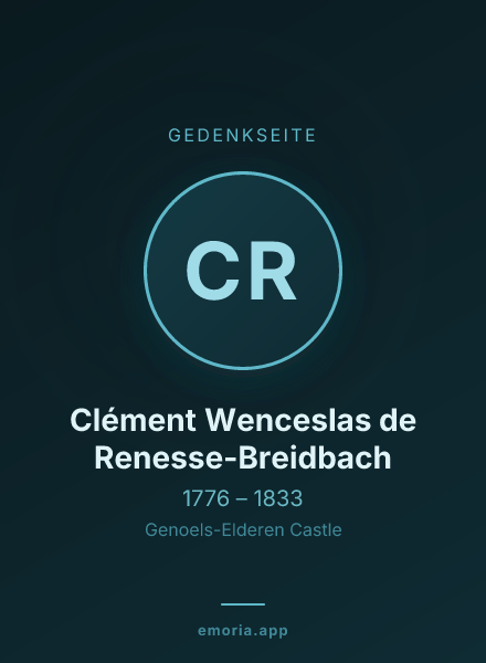 Gedenkportrait von Clément Wenceslas de Renesse-Breidbach