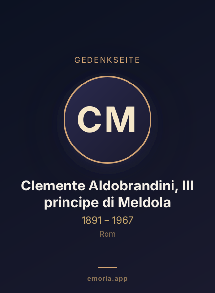Gedenkportrait von Clemente Aldobrandini, III principe di Meldola
