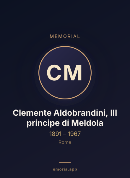 Memorial portrait of Clemente Aldobrandini, III principe di Meldola