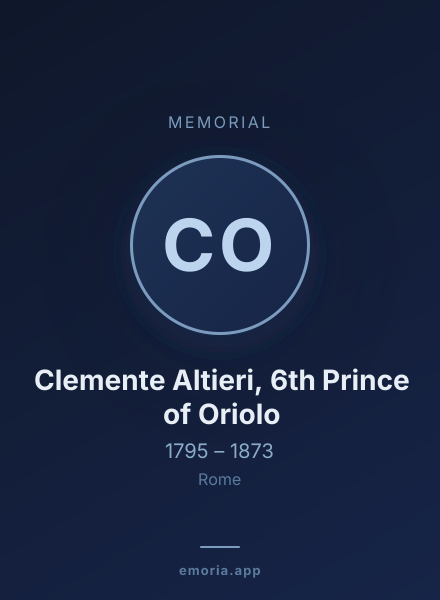 Memorial portrait of Clemente Altieri, 6th Prince of Oriolo