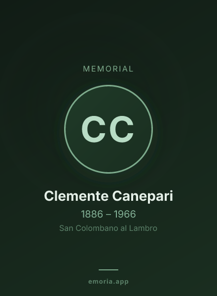 Memorial portrait of Clemente Canepari