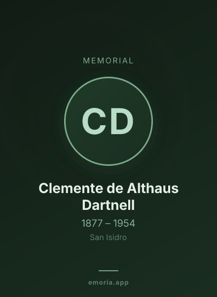 Memorial portrait of Clemente de Althaus Dartnell