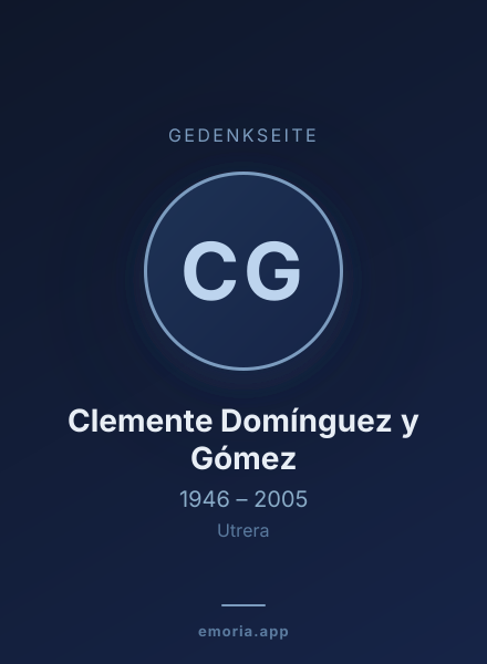 Gedenkportrait von Clemente Domínguez y Gómez