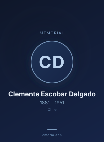 Memorial portrait of Clemente Escobar Delgado