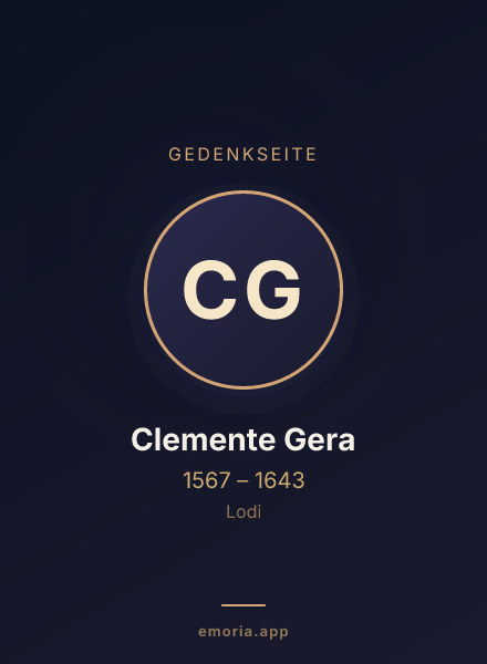 Gedenkportrait von Clemente Gera