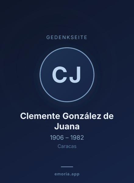 Gedenkportrait von Clemente González de Juana