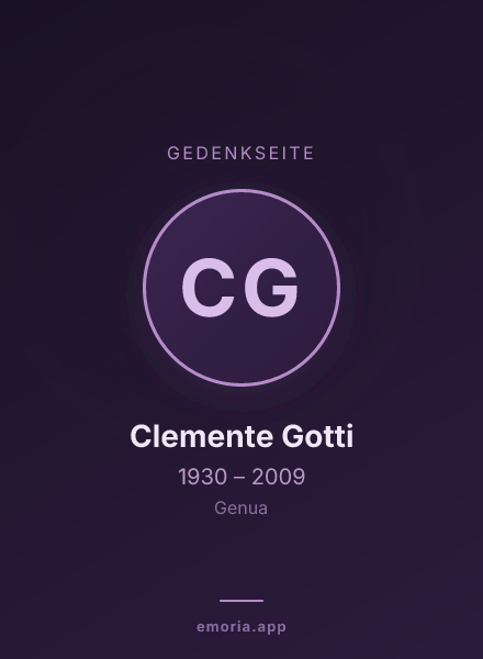 Gedenkportrait von Clemente Gotti