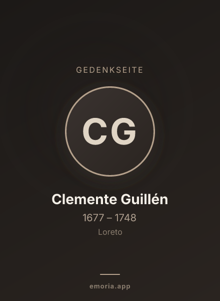 Gedenkportrait von Clemente Guillén