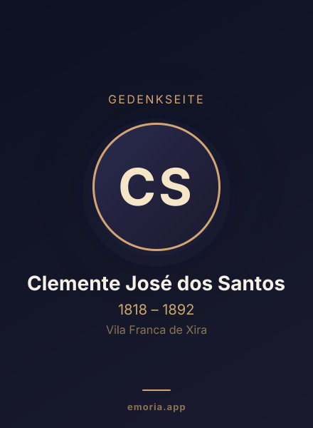 Gedenkportrait von Clemente José dos Santos