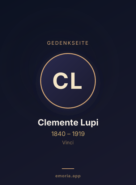 Gedenkportrait von Clemente Lupi