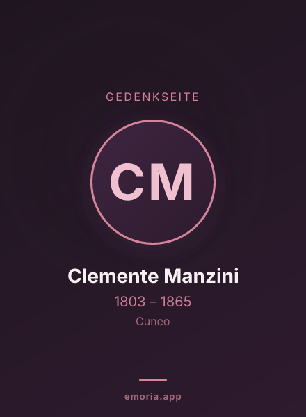 Gedenkportrait von Clemente Manzini