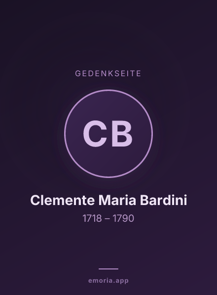 Gedenkportrait von Clemente Maria Bardini