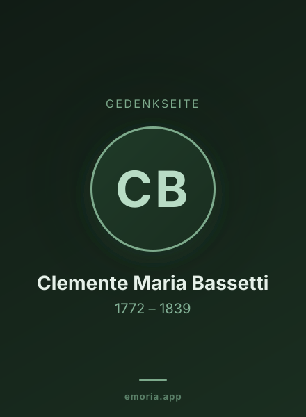 Gedenkportrait von Clemente Maria Bassetti