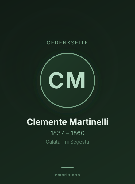 Gedenkportrait von Clemente Martinelli