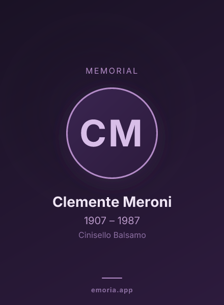 Memorial portrait of Clemente Meroni