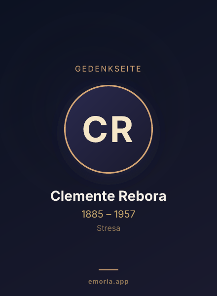 Gedenkportrait von Clemente Rebora