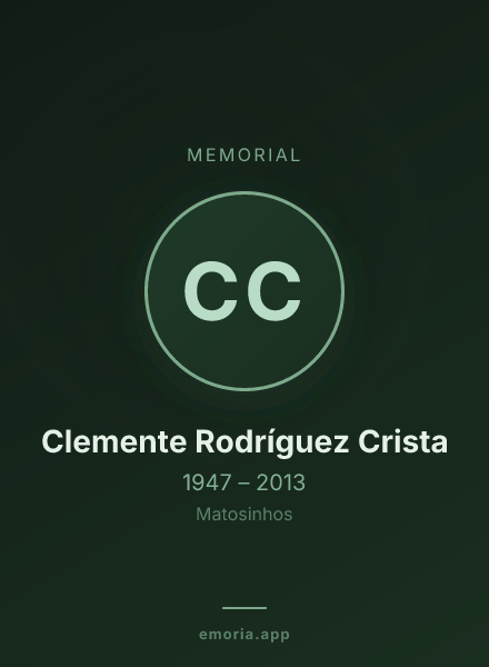 Memorial portrait of Clemente Rodríguez Crista