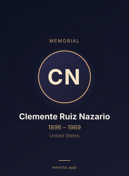Memorial portrait of Clemente Ruiz Nazario