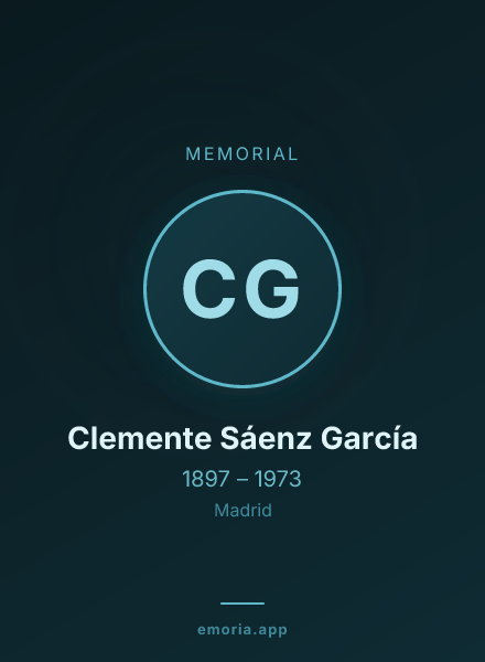 Memorial portrait of Clemente Sáenz García