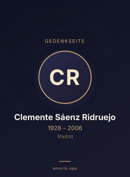 Gedenkportrait von Clemente Sáenz Ridruejo