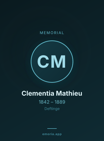 Memorial portrait of Clementia Mathieu