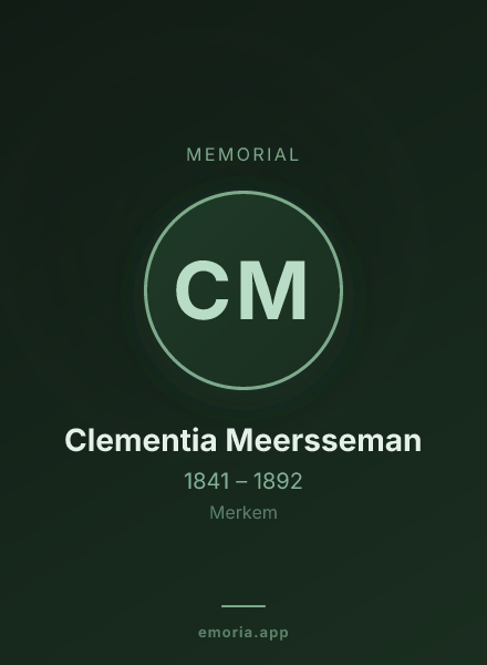 Memorial portrait of Clementia Meersseman