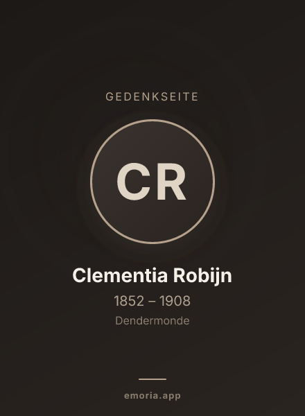 Gedenkportrait von Clementia Robijn