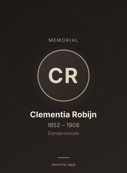 Memorial portrait of Clementia Robijn
