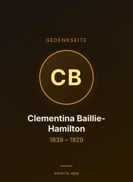 Gedenkportrait von Clementina Baillie-Hamilton
