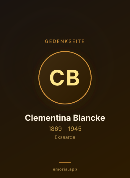 Gedenkportrait von Clementina Blancke