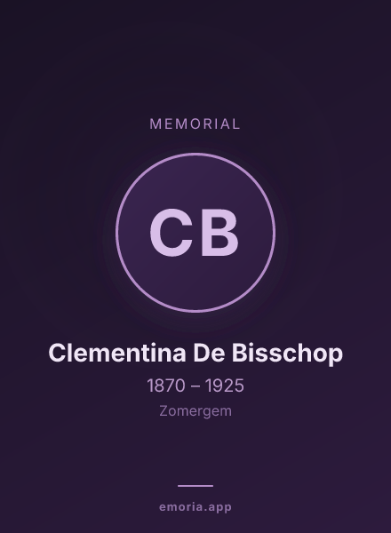 Memorial portrait of Clementina De Bisschop