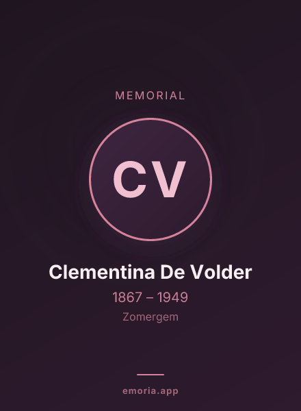 Memorial portrait of Clementina De Volder