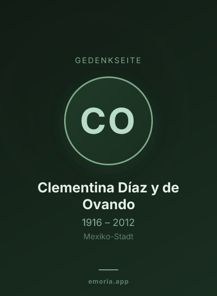 Gedenkportrait von Clementina Díaz y de Ovando