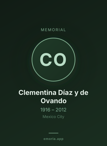 Memorial portrait of Clementina Díaz y de Ovando