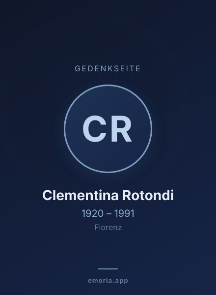Gedenkportrait von Clementina Rotondi