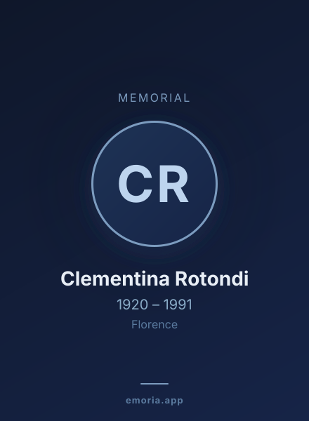 Memorial portrait of Clementina Rotondi