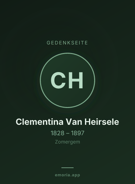 Gedenkportrait von Clementina Van Heirsele