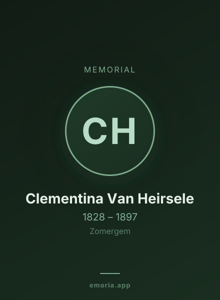 Memorial portrait of Clementina Van Heirsele