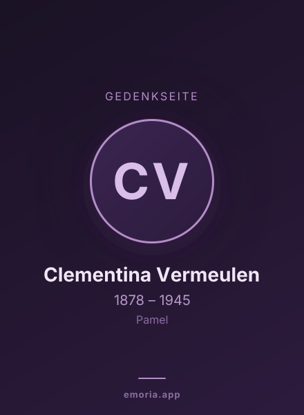 Gedenkportrait von Clementina Vermeulen