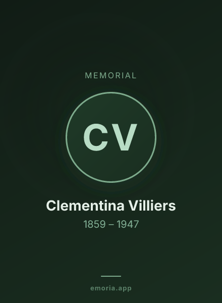Memorial portrait of Clementina Villiers