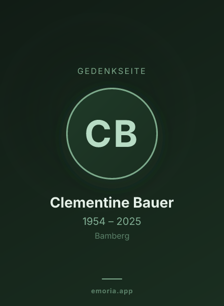 Gedenkportrait von Clementine Bauer