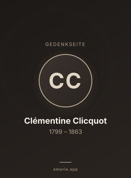 Gedenkportrait von Clémentine Clicquot