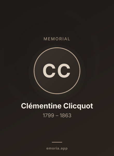 Memorial portrait of Clémentine Clicquot
