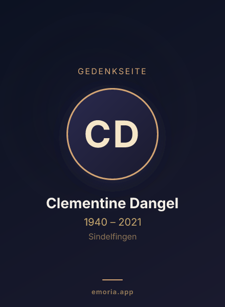 Gedenkportrait von Clementine Dangel