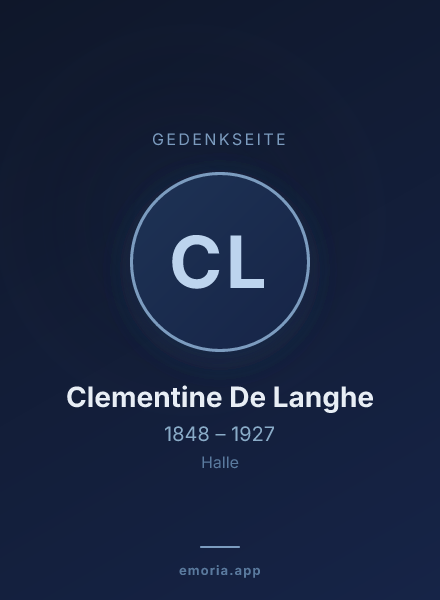 Gedenkportrait von Clementine De Langhe