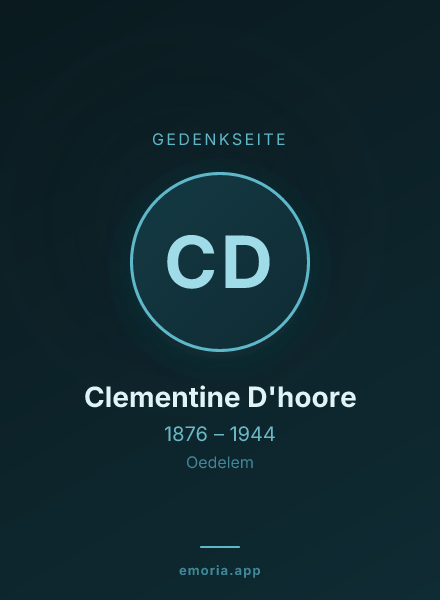 Gedenkportrait von Clementine D'hoore